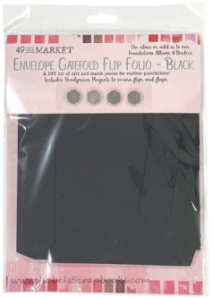 49 and Market-Black Envelope Gate Flip Folio